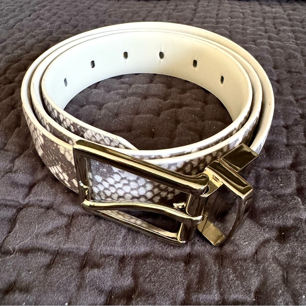 Calvin Klein Women’s Reversible Snakeskin Print Leather Belt NWOT L - Picture 11 of 16